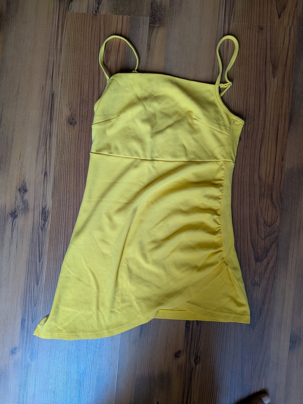 Women's Cotton Yellow Mini Dress